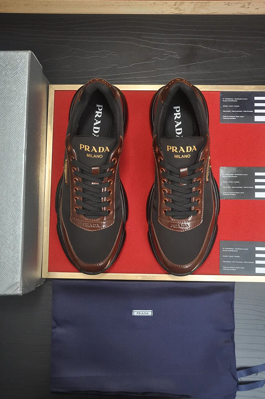 Men's shoes 💰700💶[PRADA] Men's shoes counter hot sale, official website synchronization, 👑Top version ✔️Original cowhide upper + cowhide lining, 1🆚1 replica, original original sole [black/blue/brown 3 colors] 🎯 Material: cowhide surface 🎯 Inner lining: cowhide 🎯 Sole: original molded outsole 🎯 size: Male 38-45 (45 is custom-made and cannot be returned or exchanged)